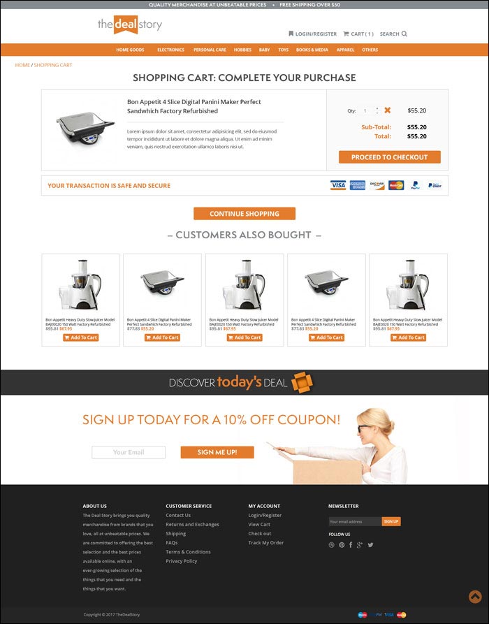 Cart Detail Page UI Design