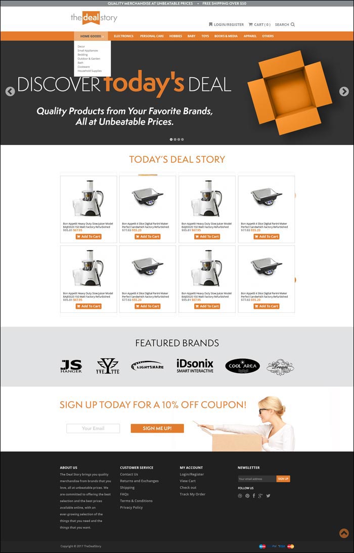 Homepage UI Design