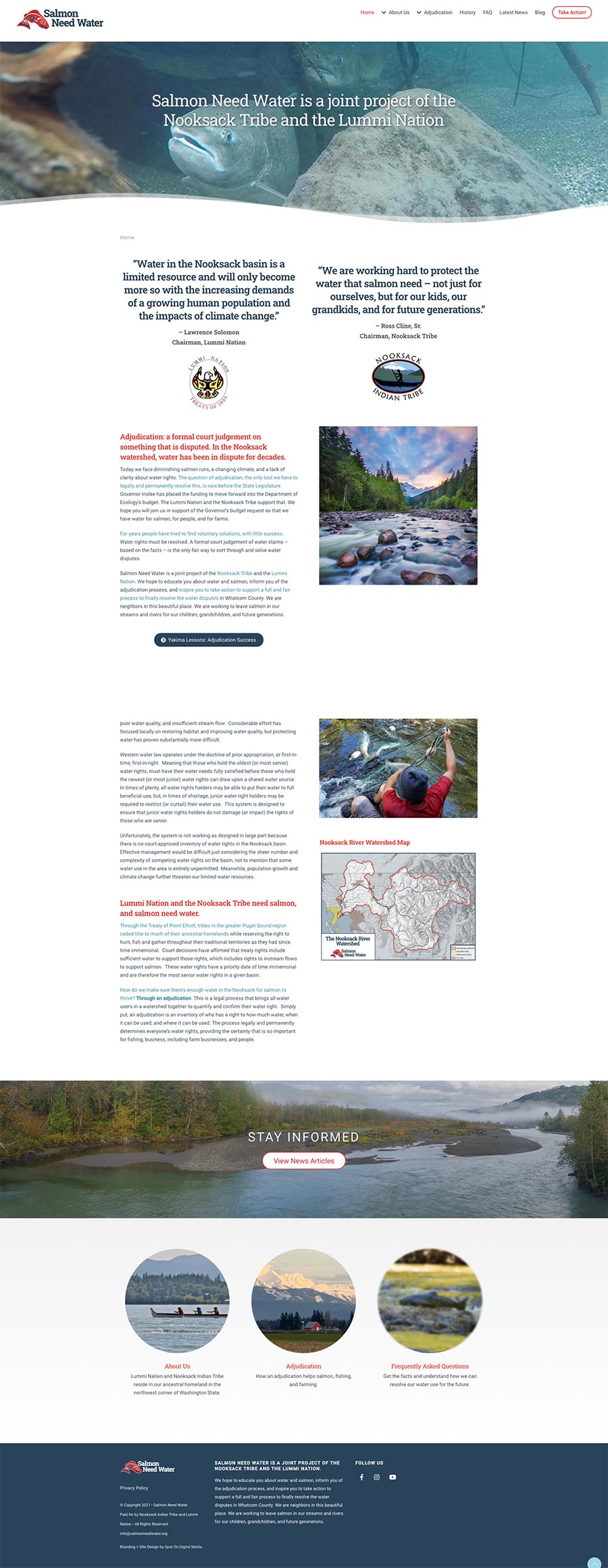 Salmon Need Water Homepage