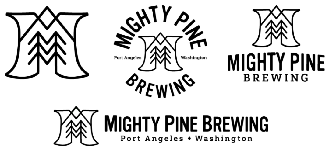 Mighty Pine Brewing Logo B&W