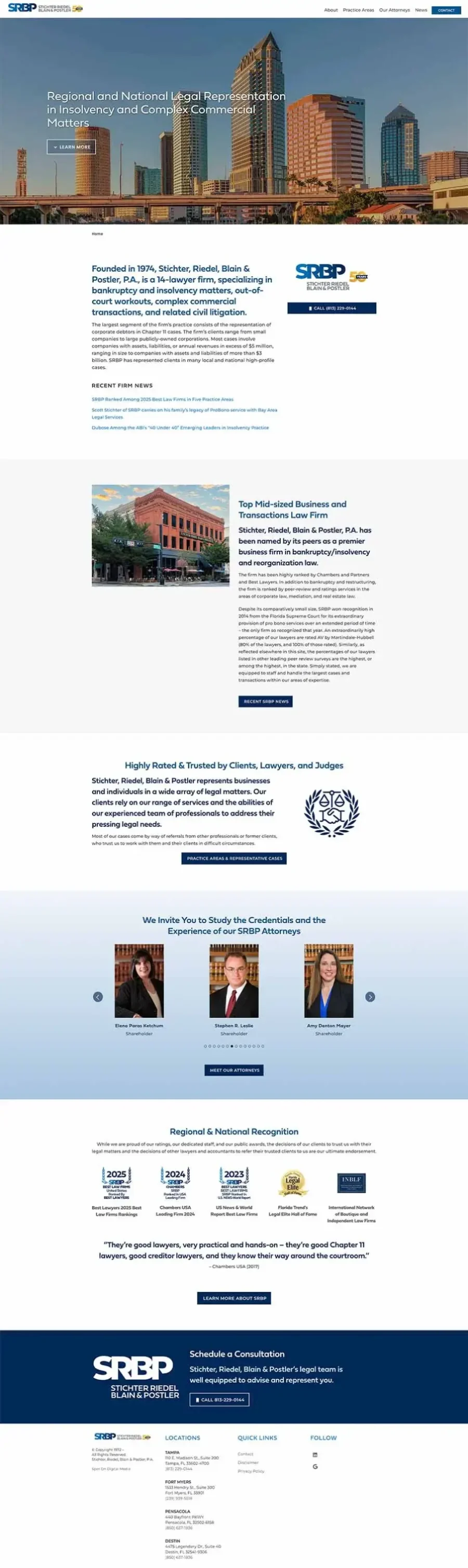 SRBP Law Firm Homepage